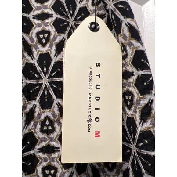 NWT Studio M Women’s Boho Geometric Floral Pleated A-line‎ Skirt Size L Multi - Picture 3 of 5